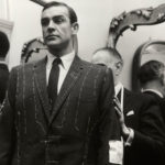 Sean Connery at men’s outfitters having clothes made to measure, for the forthcoming James Bond Film, London, Britain